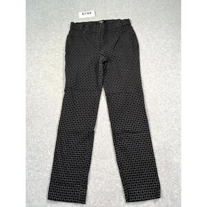 89th &‎ Madison Pants Womens Medium Black Geometric Rayon Stretch Straight Leg